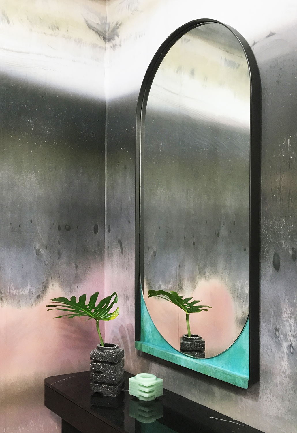 Slip Mirror in Verdigris by Kin and Co